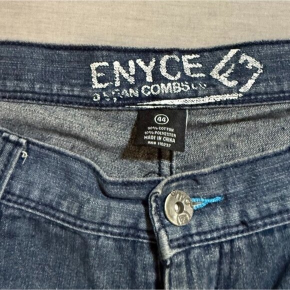 Enyce Shorts Mens 44 Blue Embroidered Logo Pocketed Belted Button Men. - Picture 3 of 11